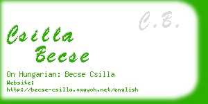 csilla becse business card